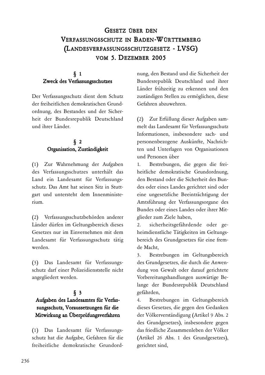 Seite 257 des Verfassungsschutzbericht 2007 Baden-Württemberg