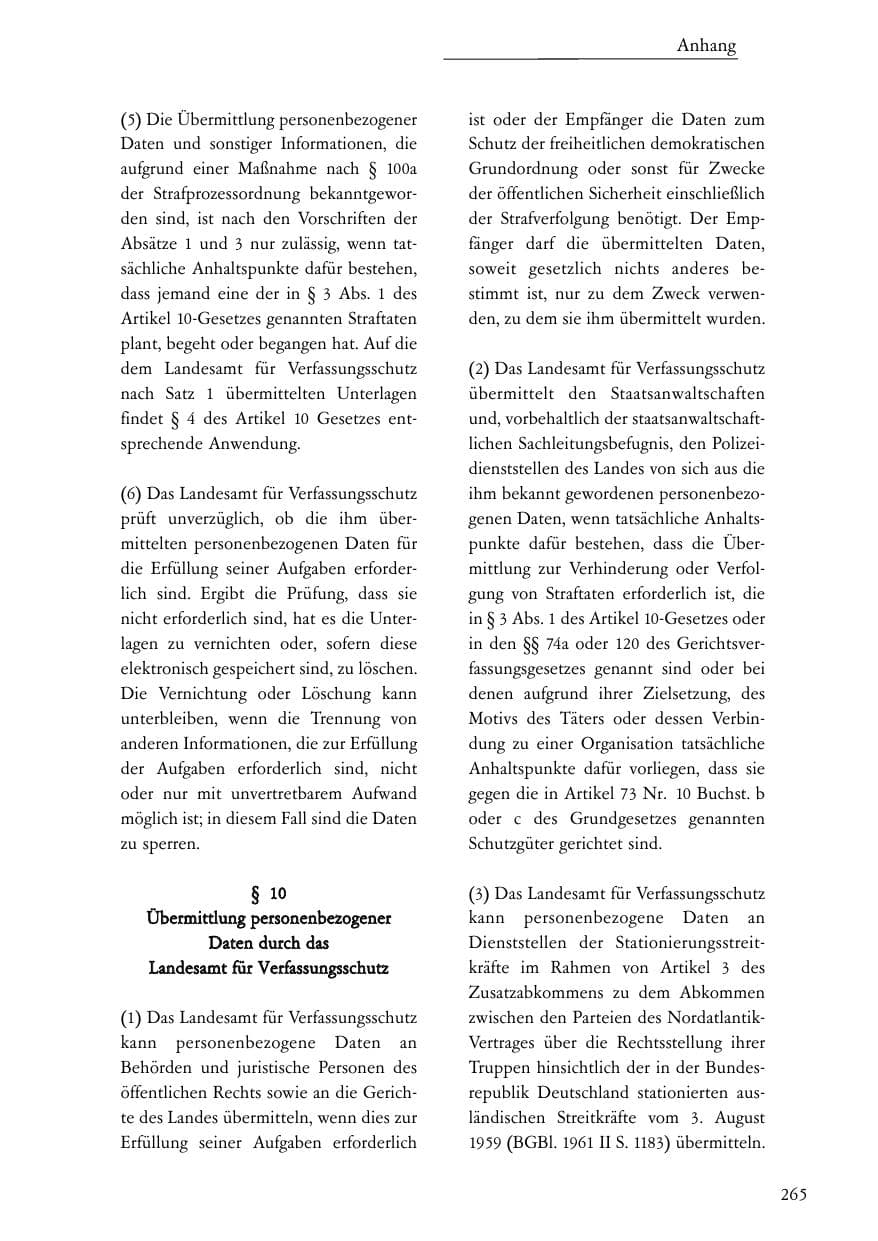 Seite 266 des Verfassungsschutzbericht 2007 Baden-Württemberg