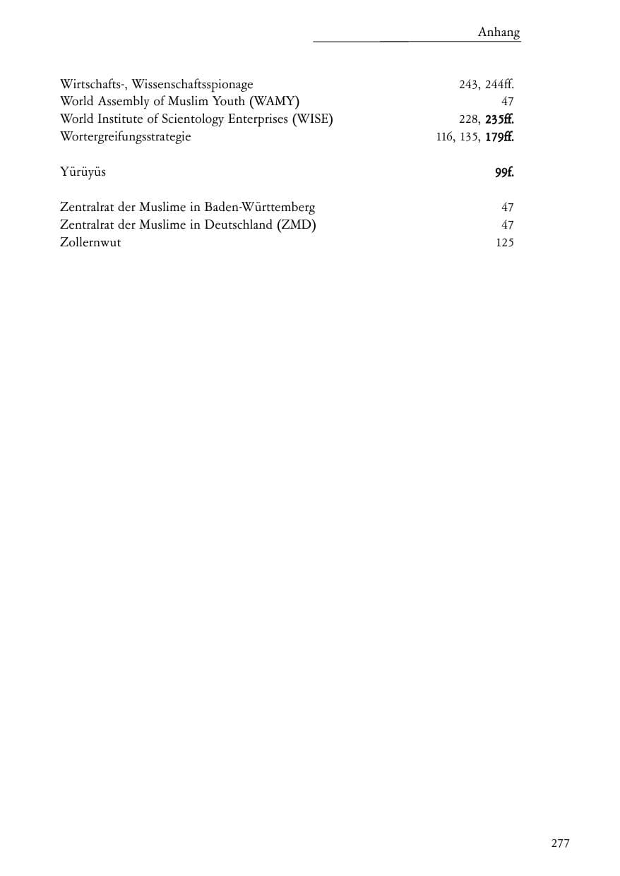 Seite 278 des Verfassungsschutzbericht 2007 Baden-Württemberg