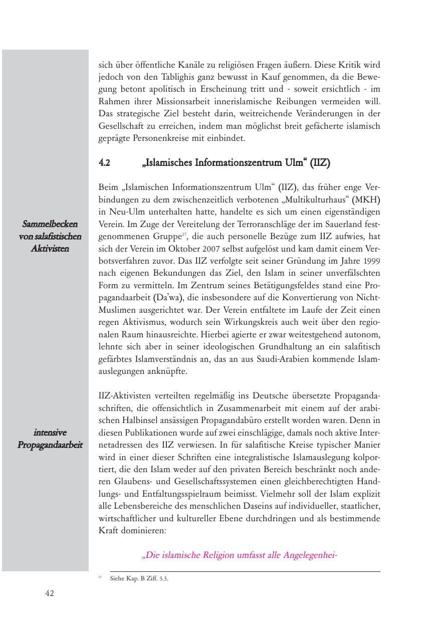 Seite 43 des Verfassungsschutzbericht 2007 Baden-Württemberg