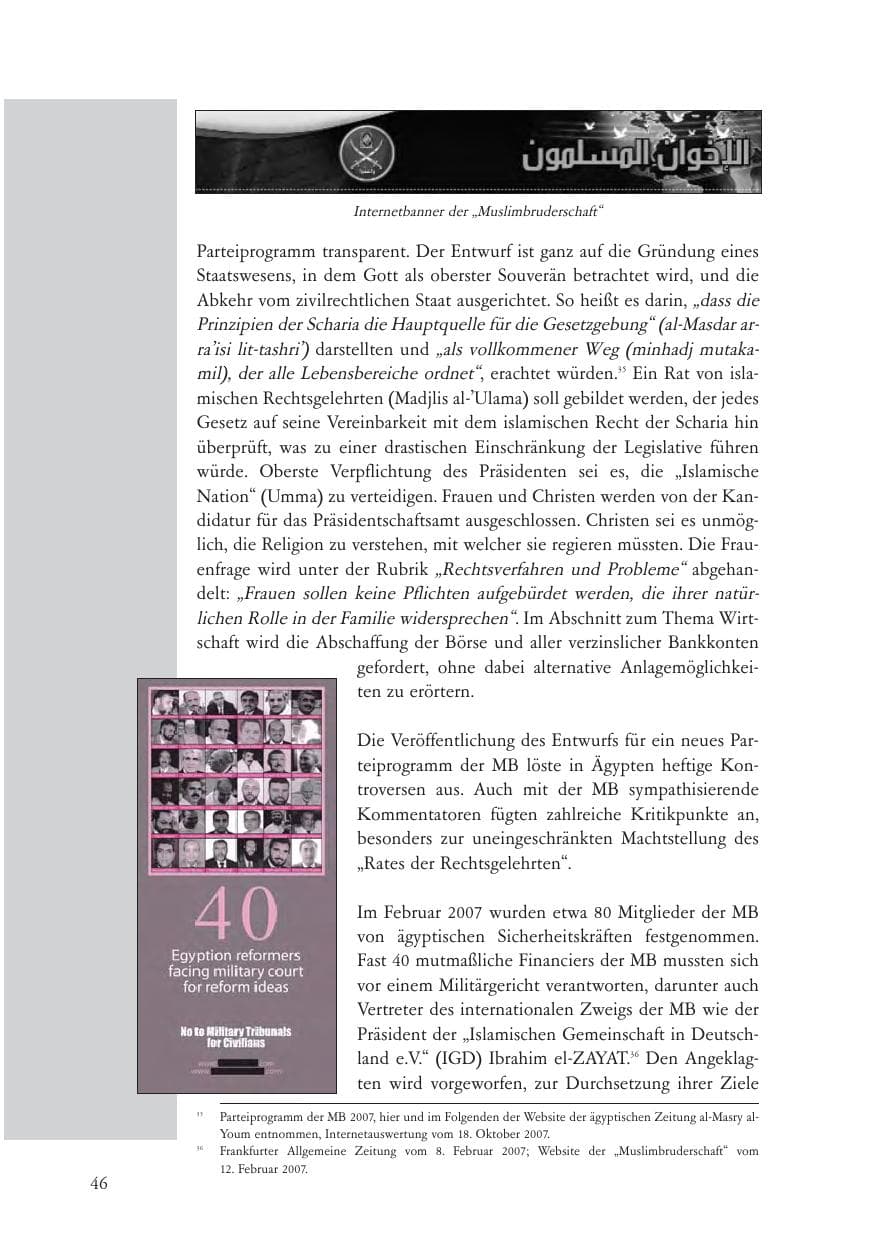 Seite 47 des Verfassungsschutzbericht 2007 Baden-Württemberg