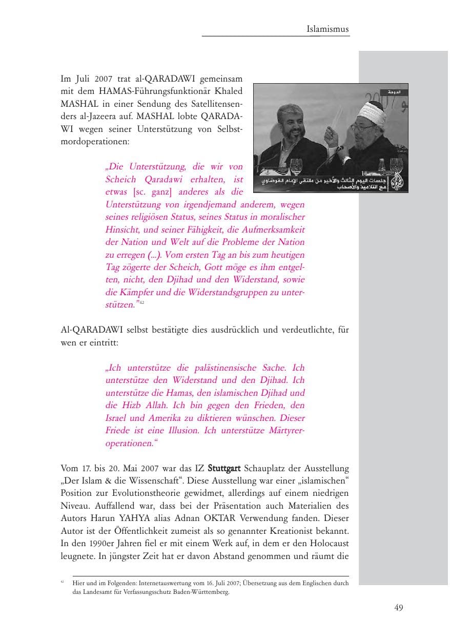 Seite 50 des Verfassungsschutzbericht 2007 Baden-Württemberg