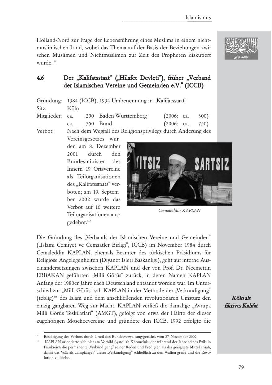 Seite 80 des Verfassungsschutzbericht 2007 Baden-Württemberg