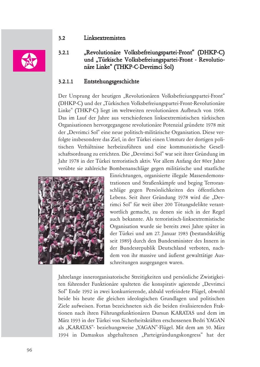 Seite 97 des Verfassungsschutzbericht 2007 Baden-Württemberg