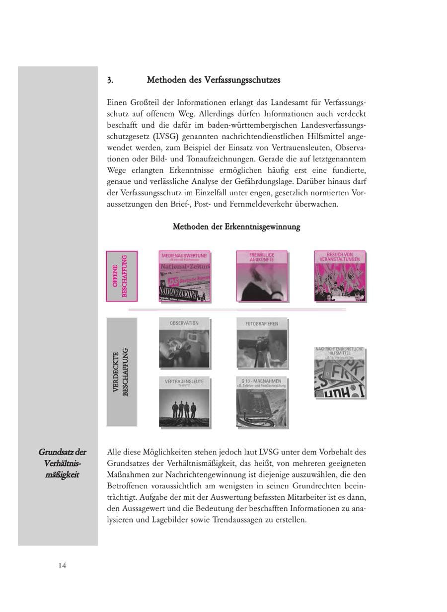 Seite 14 des Verfassungsschutzbericht 2008 Baden-Württemberg