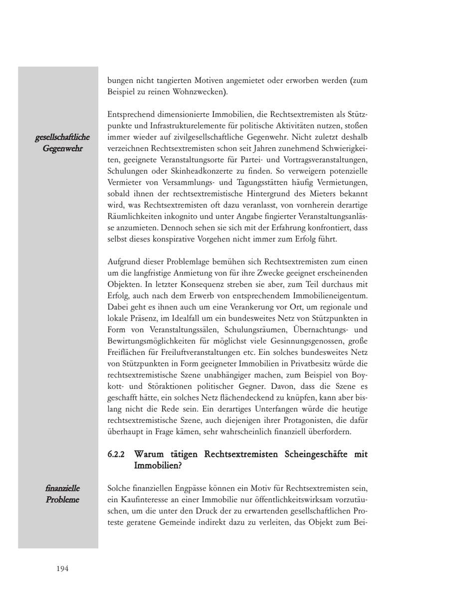 Seite 194 des Verfassungsschutzbericht 2008 Baden-Württemberg