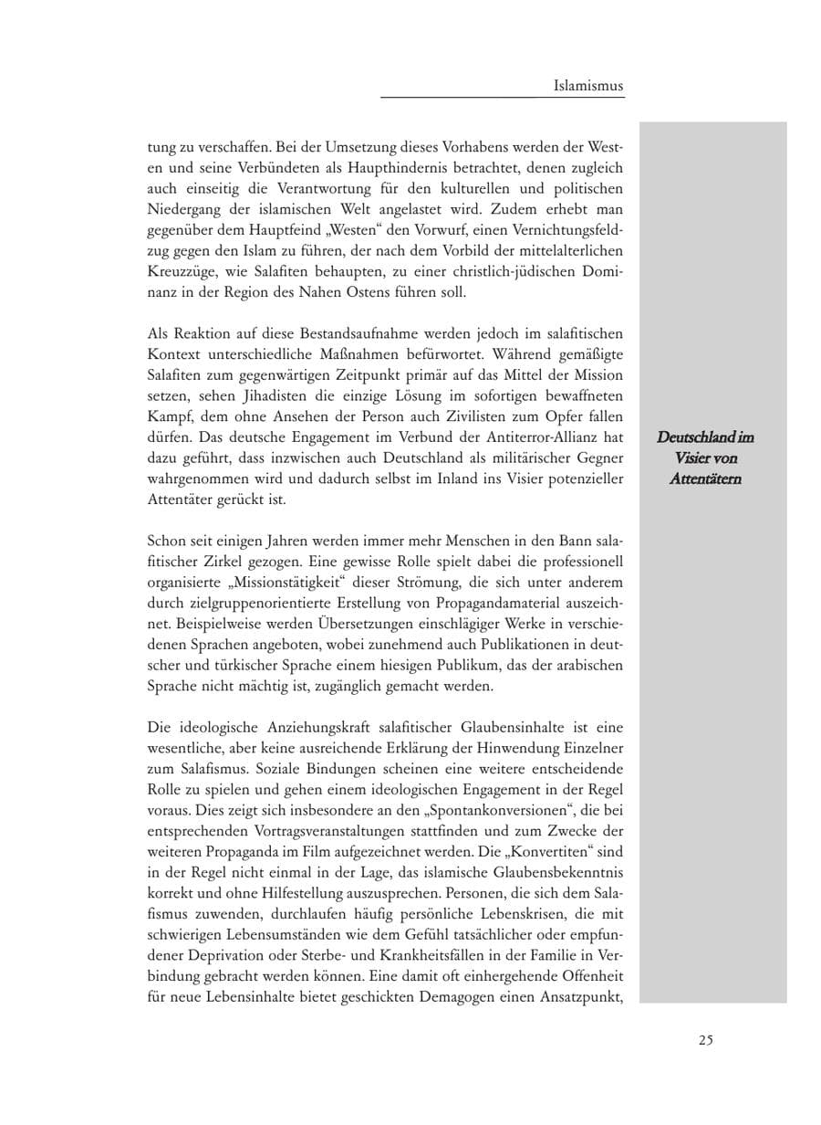 Seite 25 des Verfassungsschutzbericht 2008 Baden-Württemberg