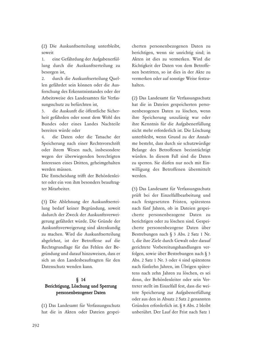 Seite 292 des Verfassungsschutzbericht 2008 Baden-Württemberg