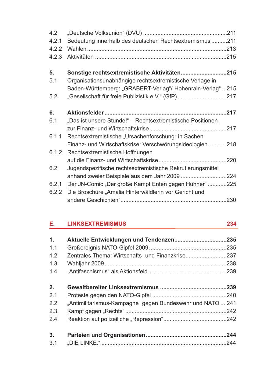 Seite 11 des Verfassungsschutzbericht 2009 Baden-Württemberg
