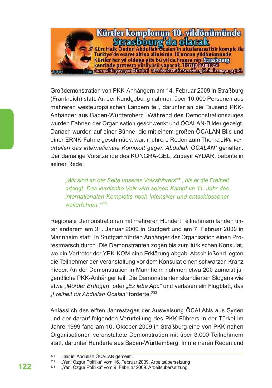 Seite 123 des Verfassungsschutzbericht 2009 Baden-Württemberg