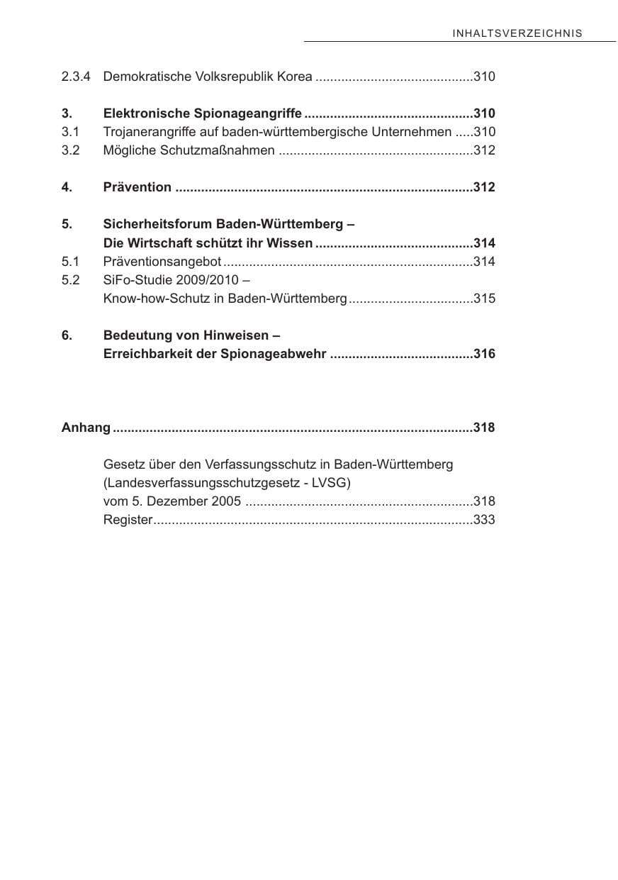 Seite 14 des Verfassungsschutzbericht 2009 Baden-Württemberg