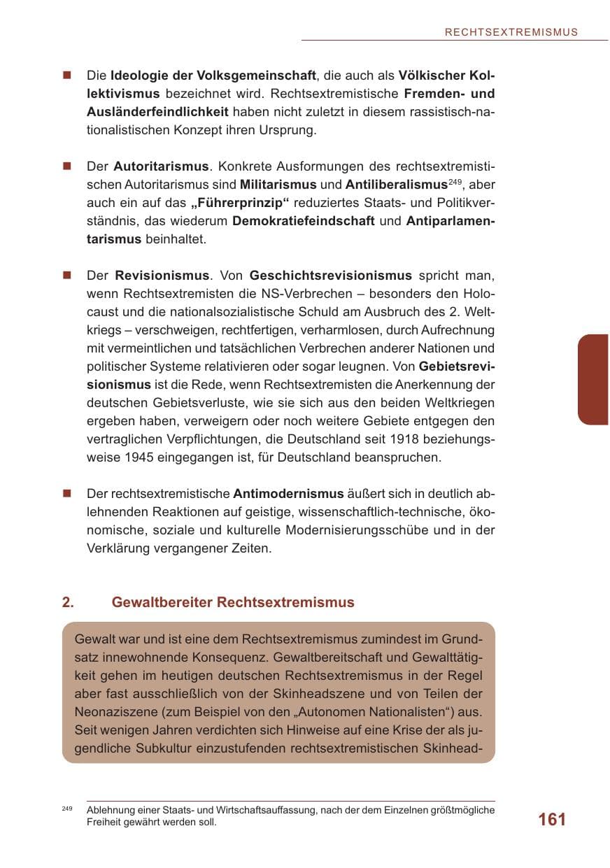 Seite 162 des Verfassungsschutzbericht 2009 Baden-Württemberg