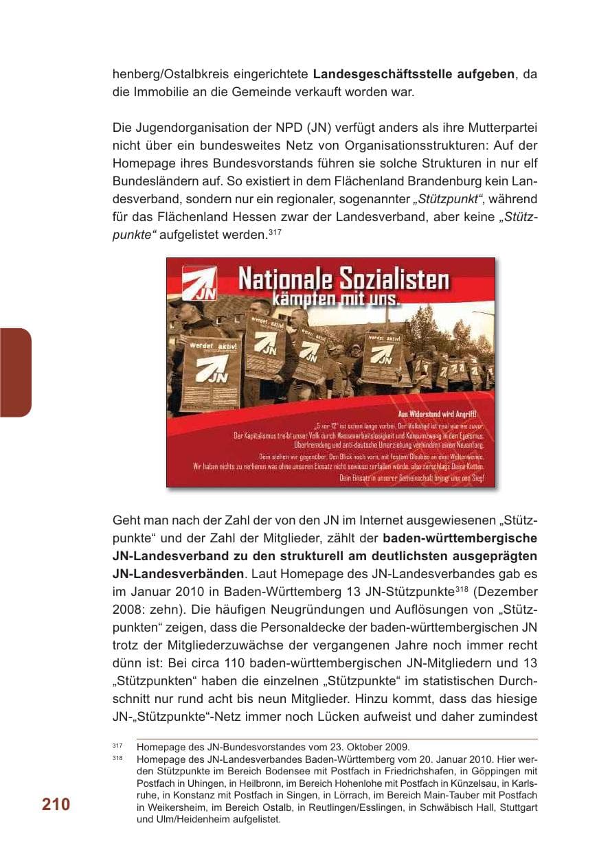 Seite 211 des Verfassungsschutzbericht 2009 Baden-Württemberg
