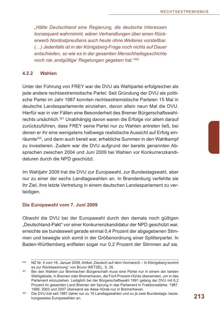 Seite 214 des Verfassungsschutzbericht 2009 Baden-Württemberg