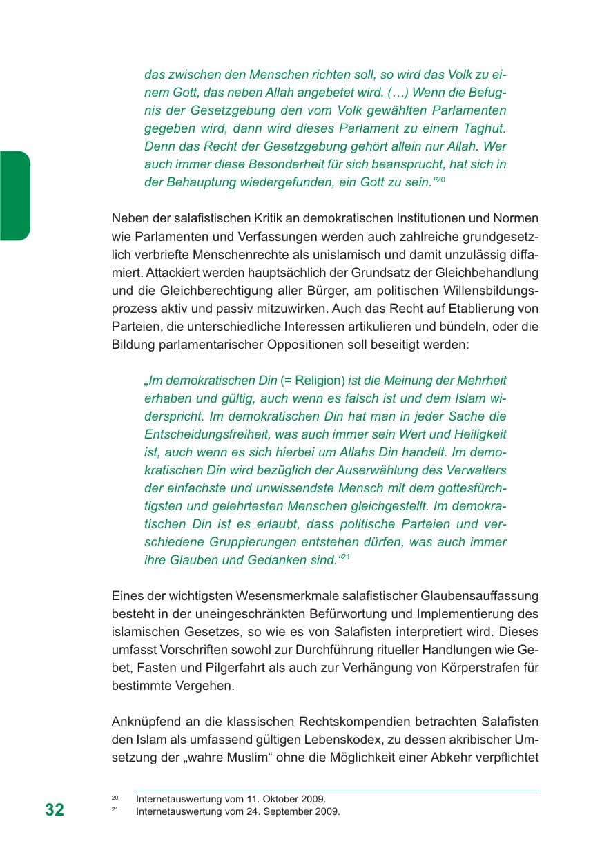 Seite 33 des Verfassungsschutzbericht 2009 Baden-Württemberg