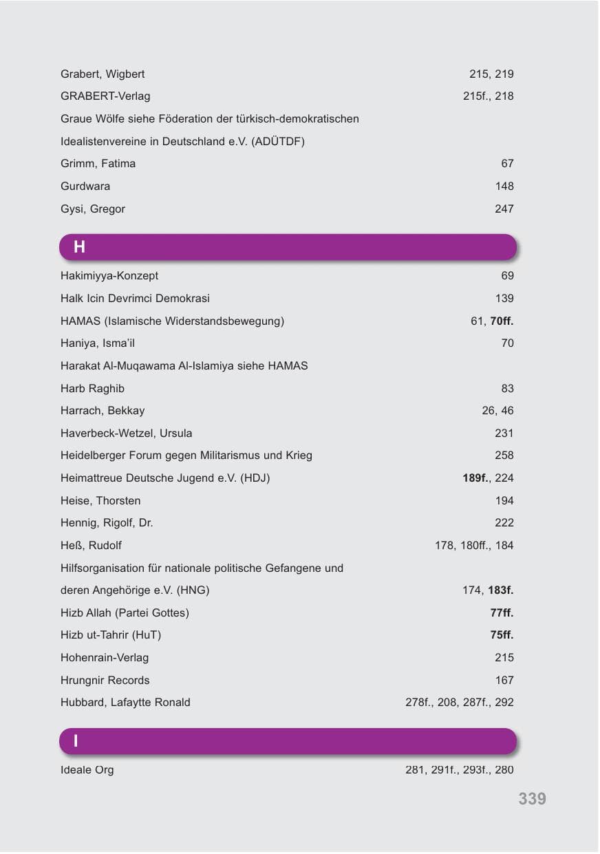 Seite 340 des Verfassungsschutzbericht 2009 Baden-Württemberg