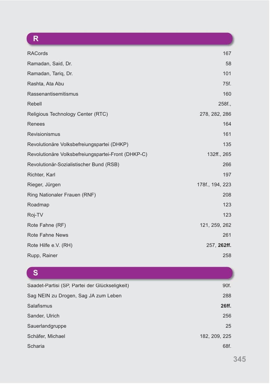 Seite 346 des Verfassungsschutzbericht 2009 Baden-Württemberg