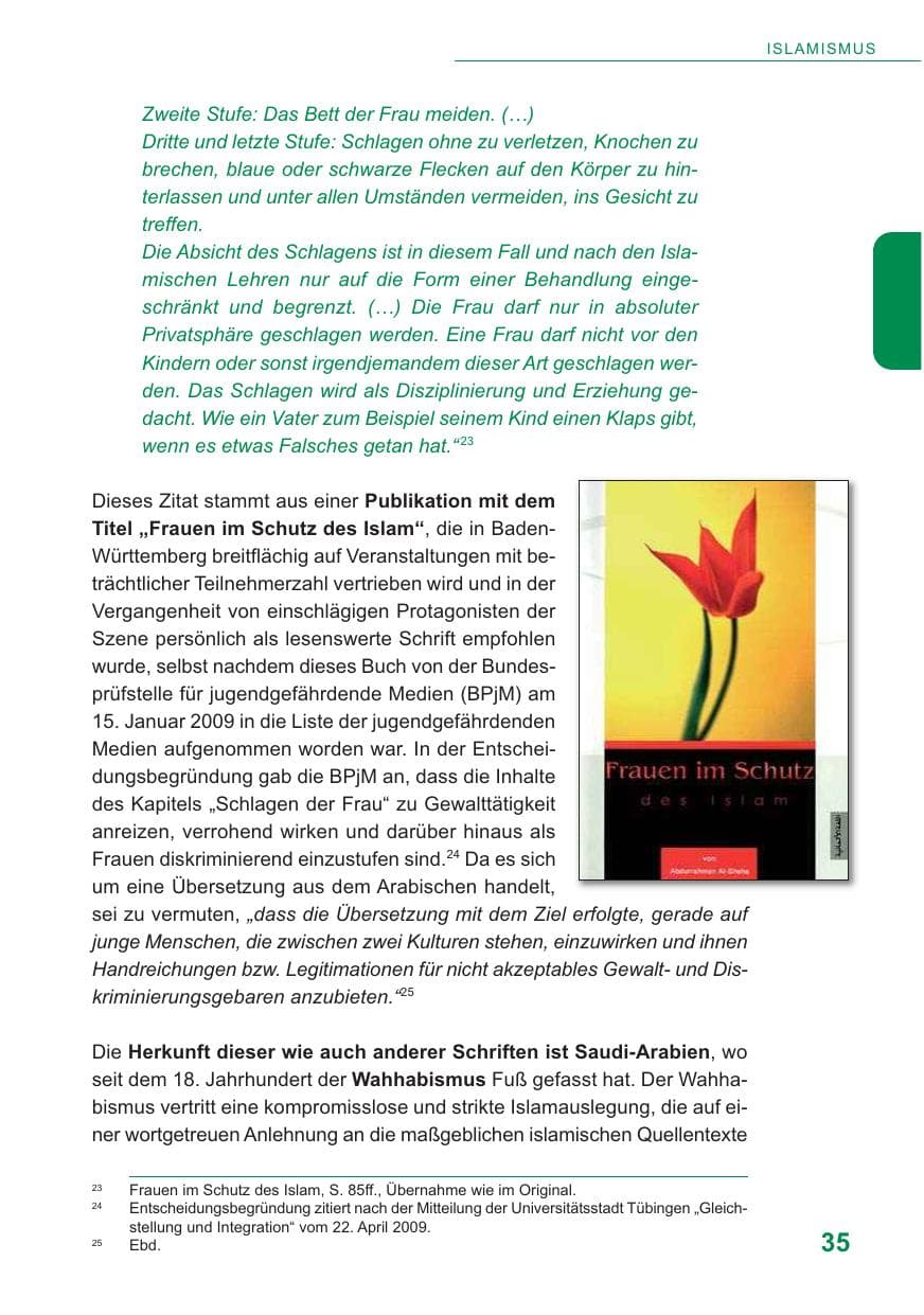 Seite 36 des Verfassungsschutzbericht 2009 Baden-Württemberg