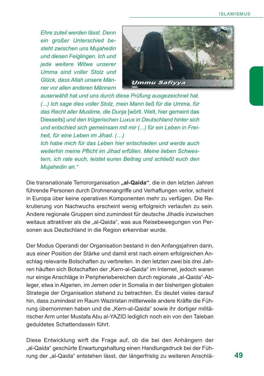 Seite 50 des Verfassungsschutzbericht 2009 Baden-Württemberg