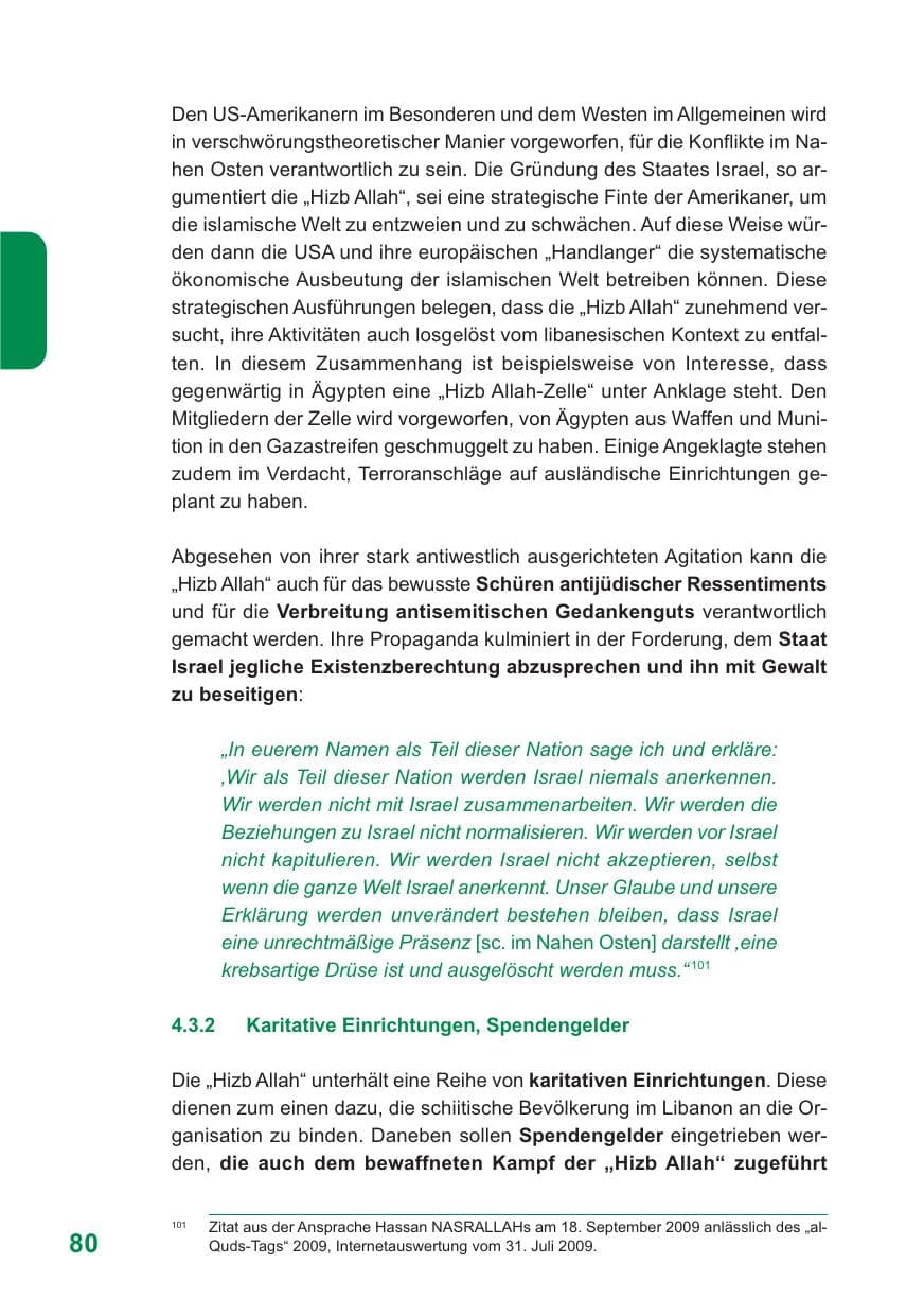 Seite 81 des Verfassungsschutzbericht 2009 Baden-Württemberg