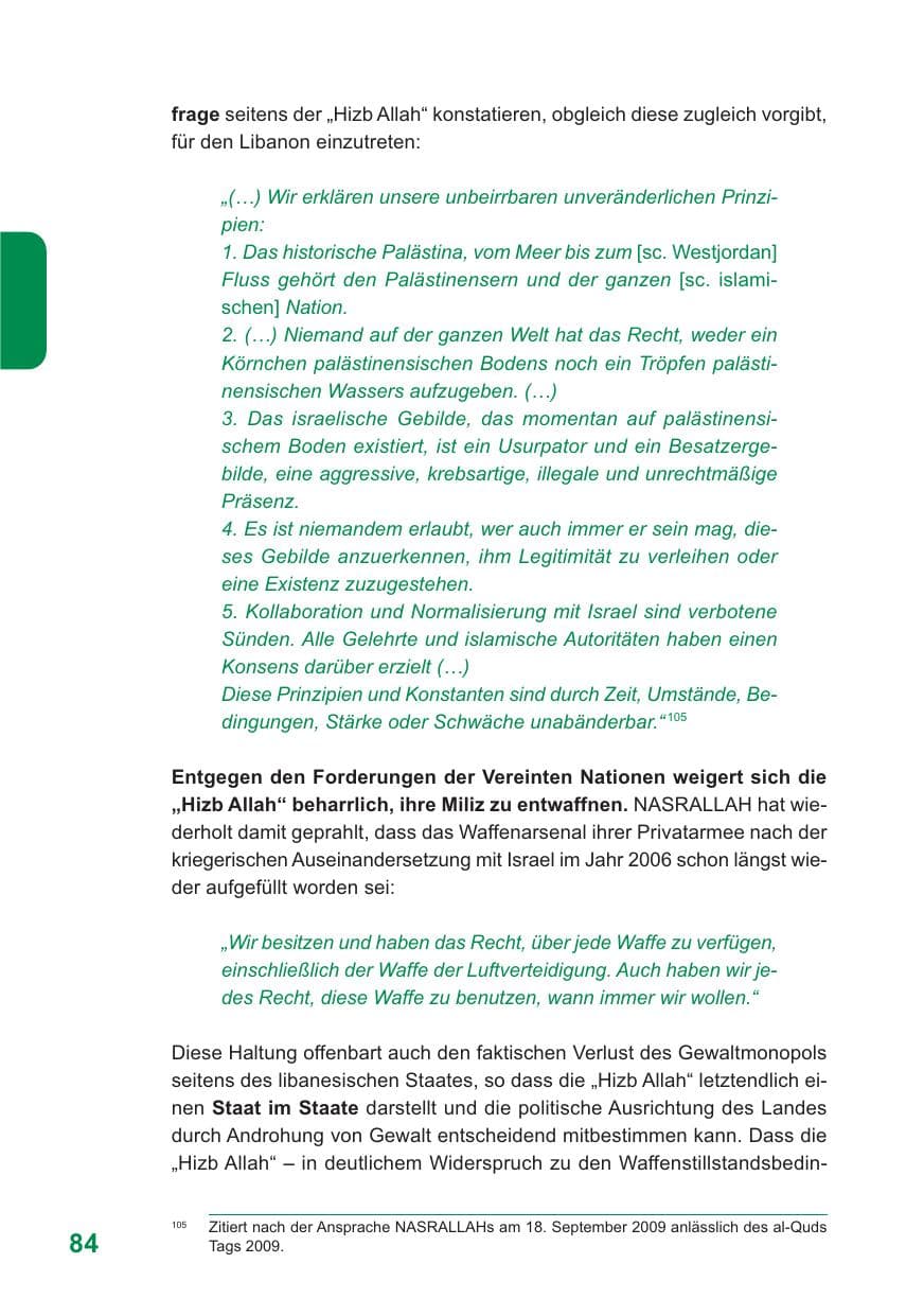 Seite 85 des Verfassungsschutzbericht 2009 Baden-Württemberg