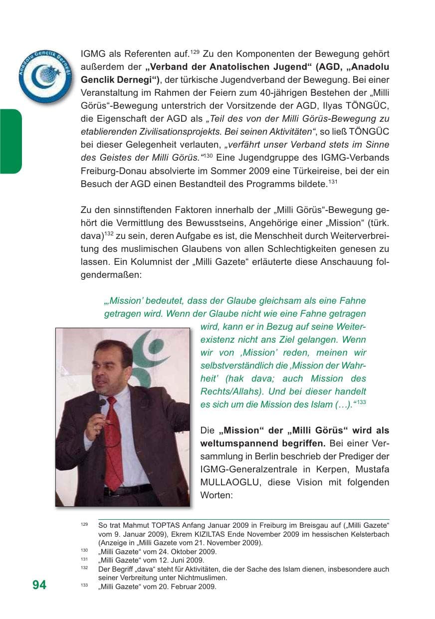 Seite 95 des Verfassungsschutzbericht 2009 Baden-Württemberg