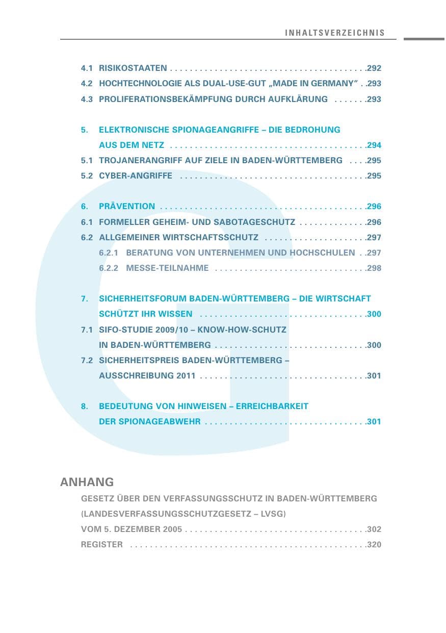 Seite 13 des Verfassungsschutzbericht 2010 Baden-Württemberg