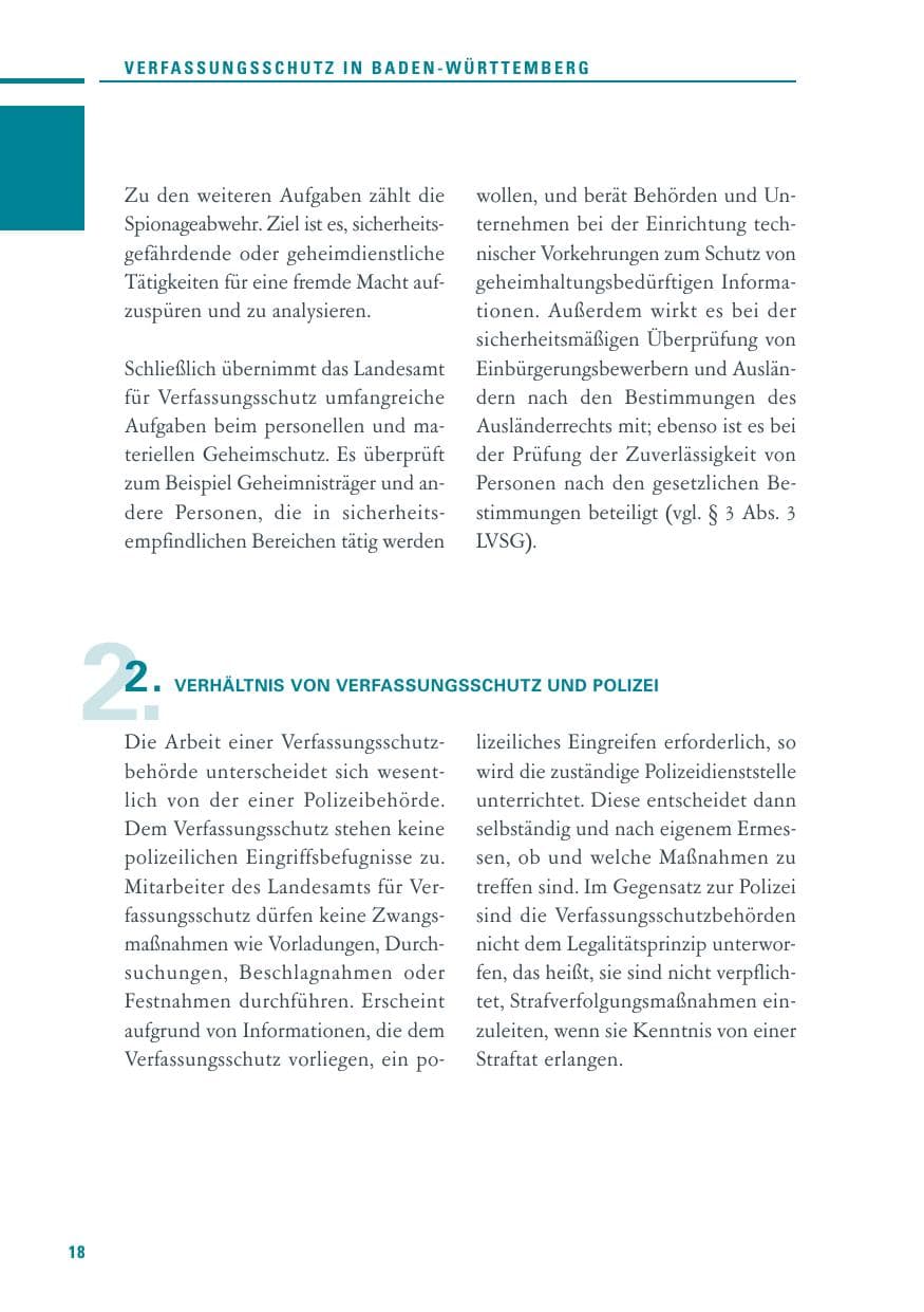 Seite 16 des Verfassungsschutzbericht 2010 Baden-Württemberg