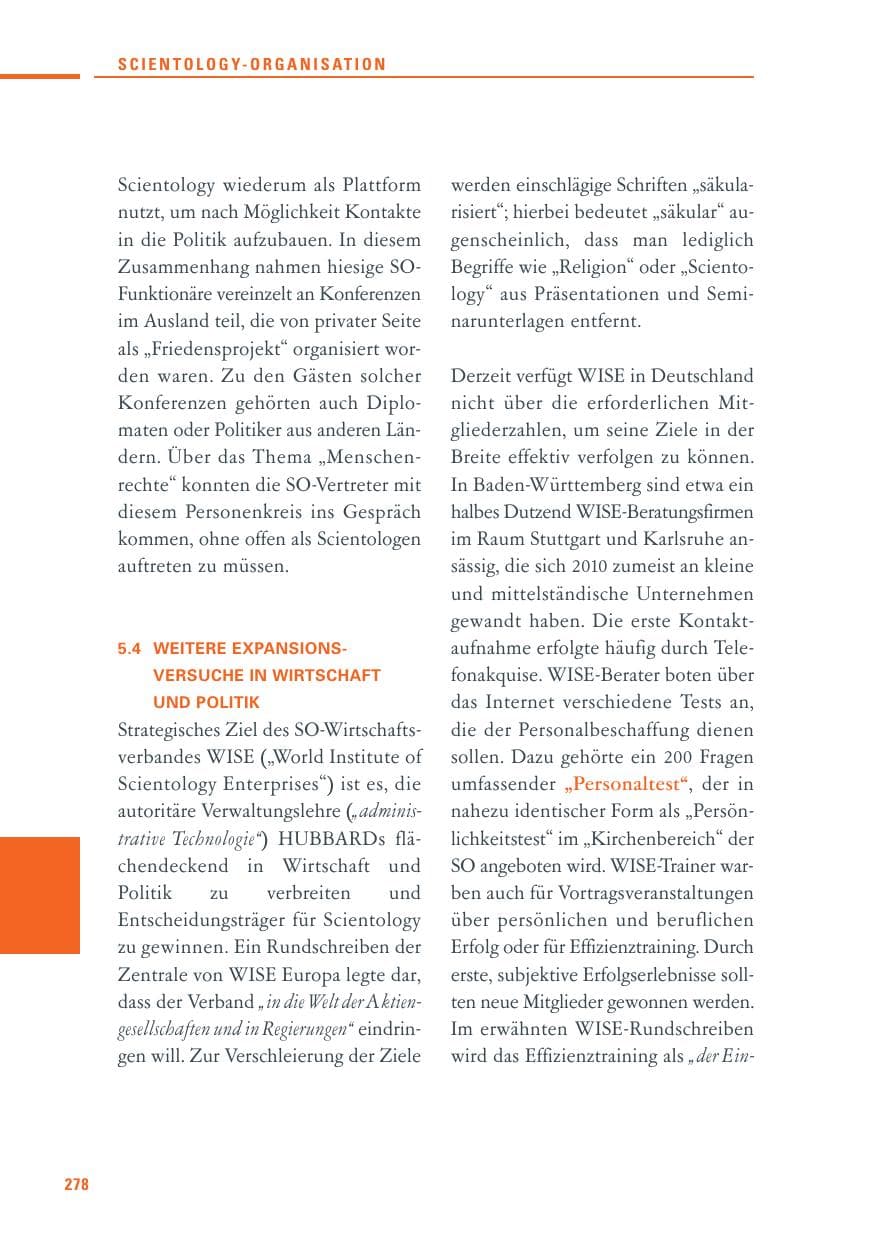 Seite 276 des Verfassungsschutzbericht 2010 Baden-Württemberg
