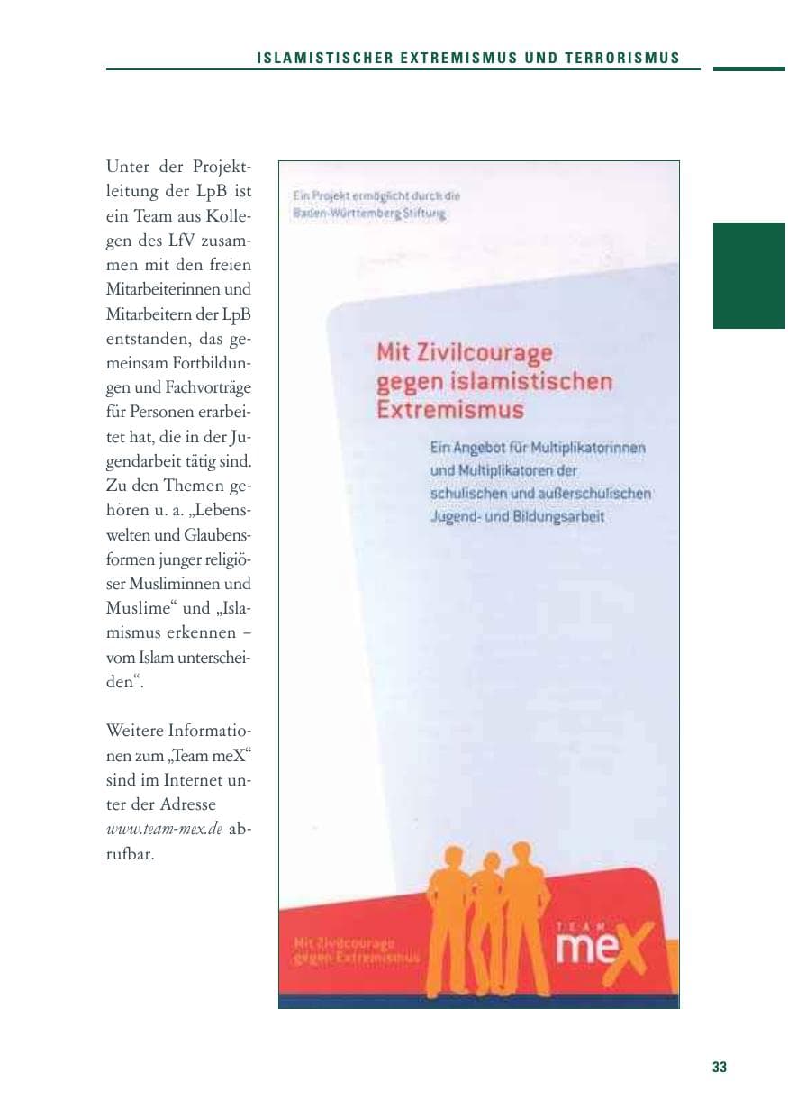 Seite 31 des Verfassungsschutzbericht 2010 Baden-Württemberg