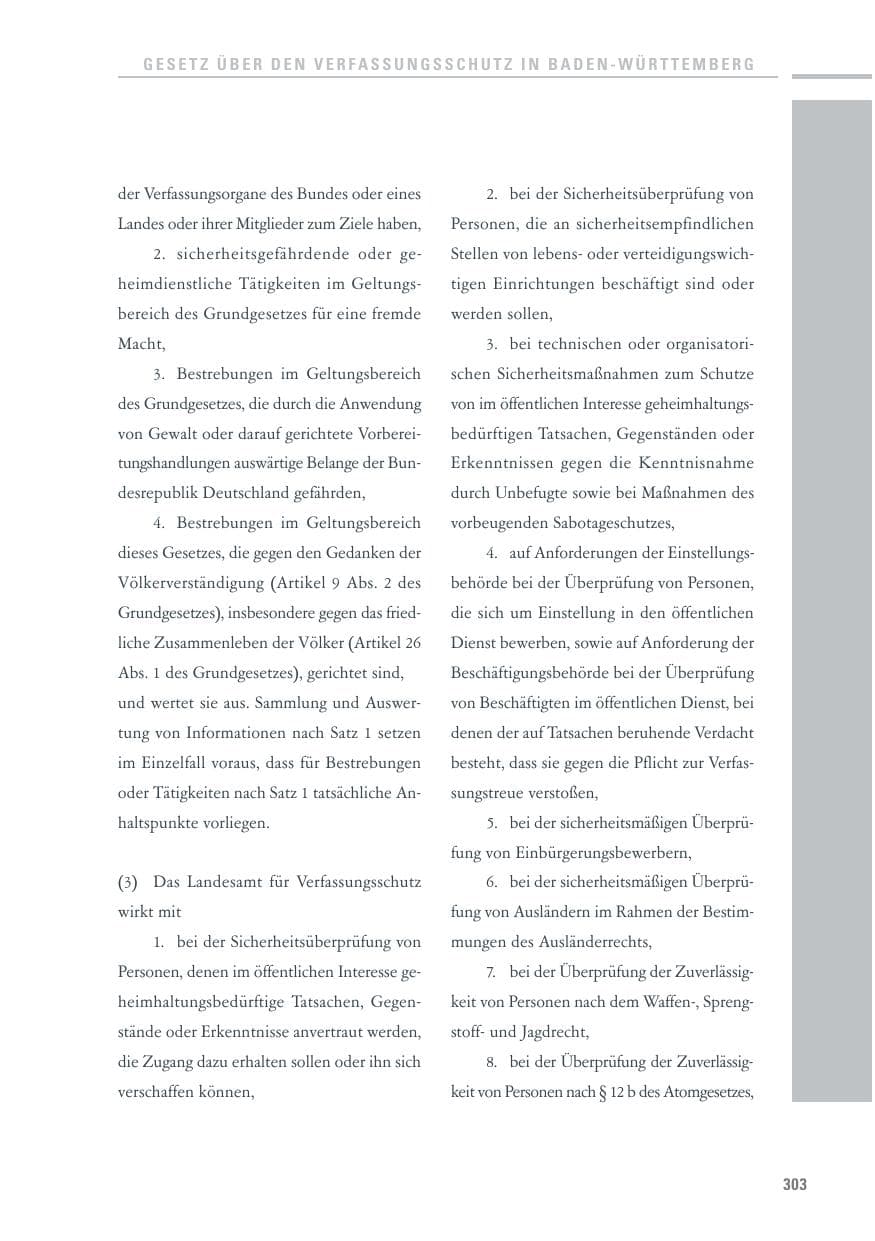 Seite 301 des Verfassungsschutzbericht 2010 Baden-Württemberg