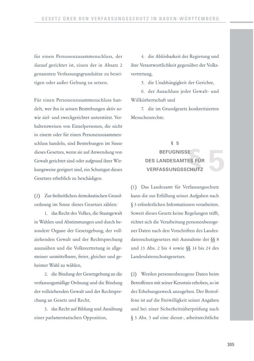 Seite 303 des Verfassungsschutzbericht 2010 Baden-Württemberg