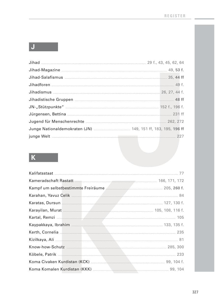 Seite 325 des Verfassungsschutzbericht 2010 Baden-Württemberg