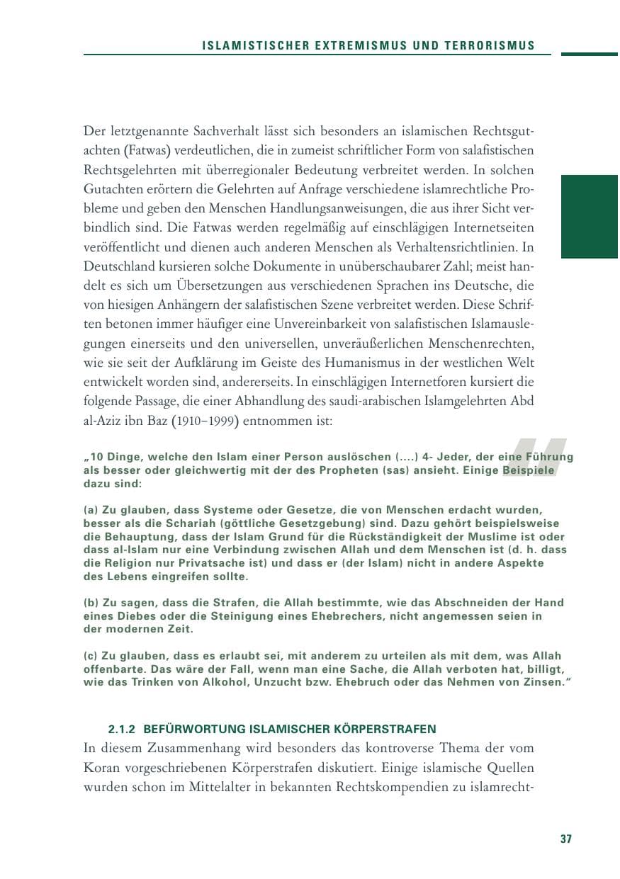 Seite 35 des Verfassungsschutzbericht 2010 Baden-Württemberg