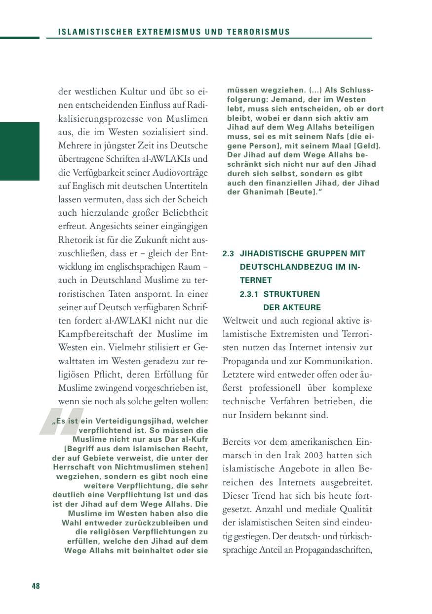 Seite 46 des Verfassungsschutzbericht 2010 Baden-Württemberg