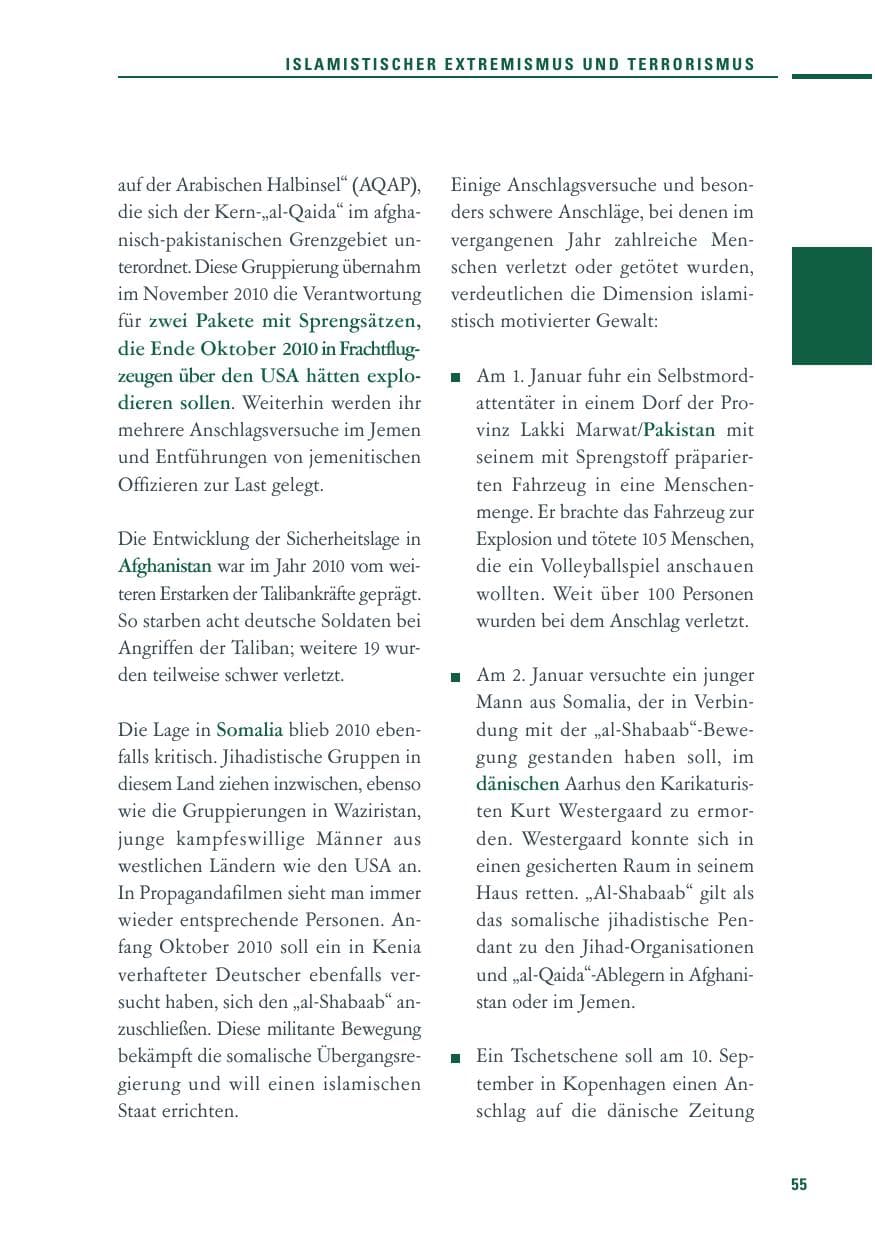 Seite 53 des Verfassungsschutzbericht 2010 Baden-Württemberg