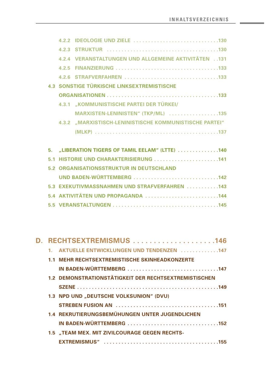 Seite 7 des Verfassungsschutzbericht 2010 Baden-Württemberg