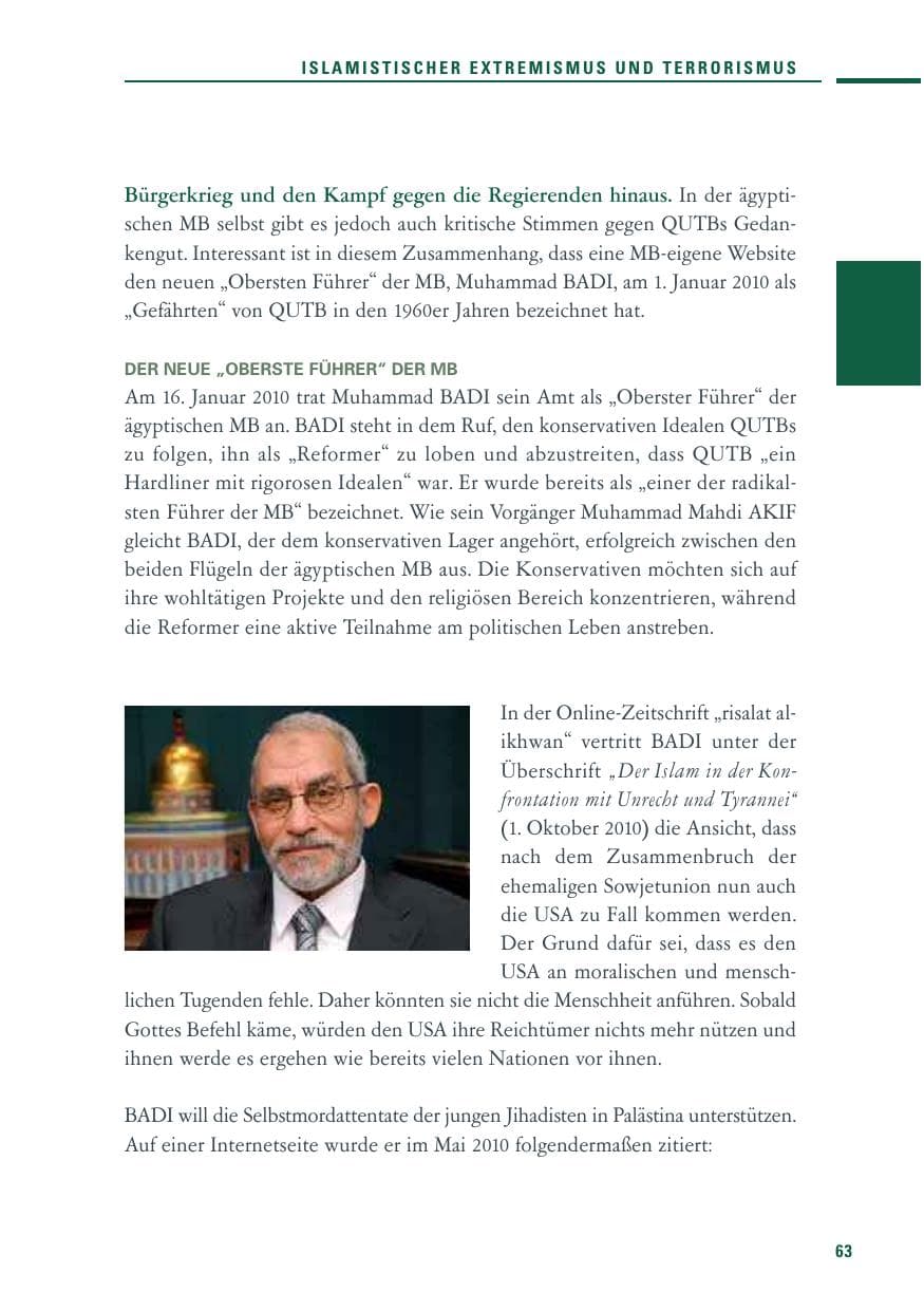 Seite 61 des Verfassungsschutzbericht 2010 Baden-Württemberg