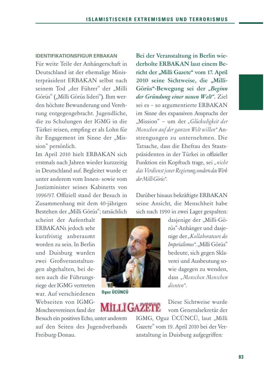 Seite 81 des Verfassungsschutzbericht 2010 Baden-Württemberg