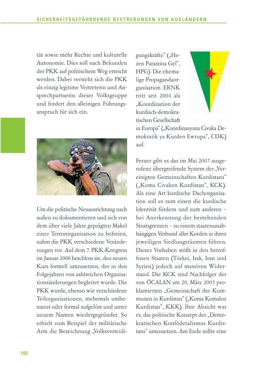 Seite 103 des Verfassungsschutzbericht 2011 Baden-Württemberg