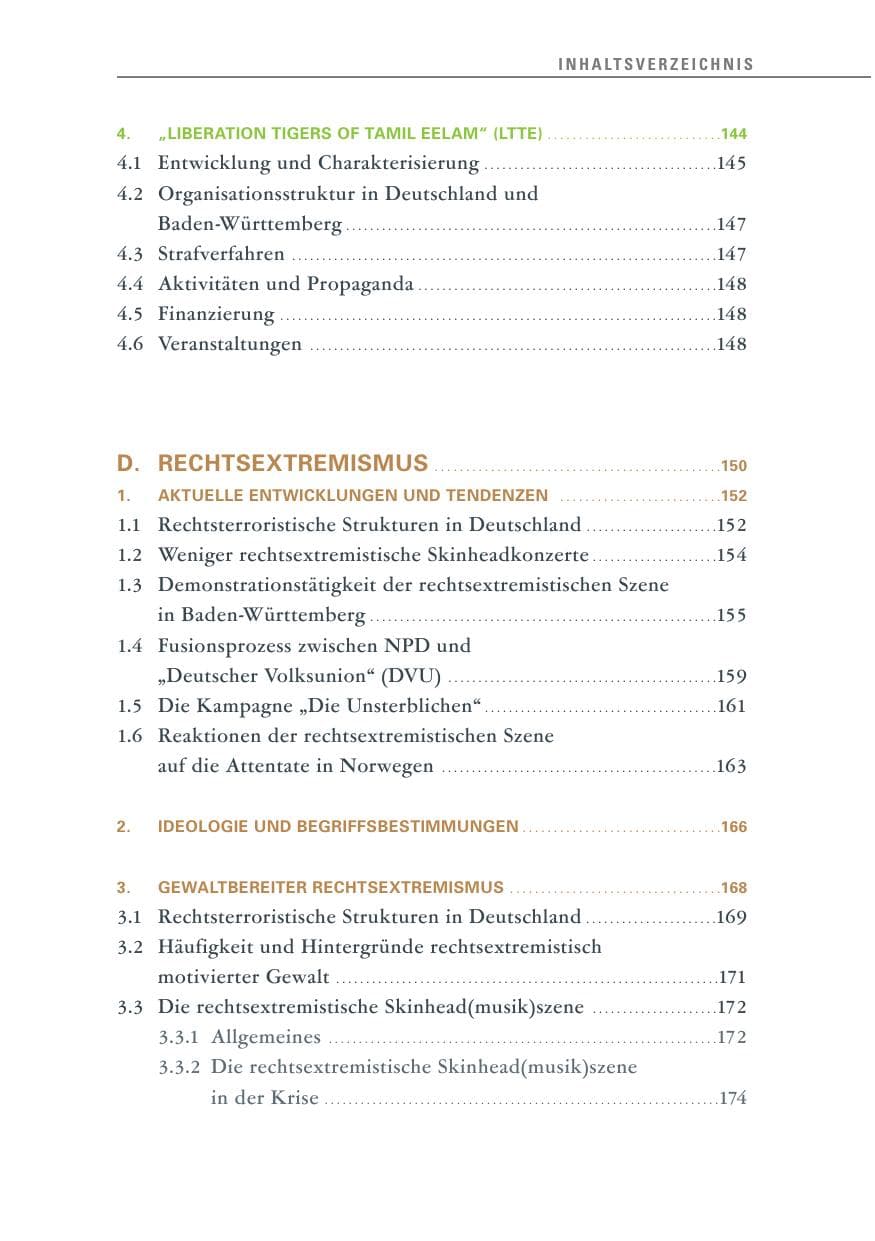 Seite 14 des Verfassungsschutzbericht 2011 Baden-Württemberg