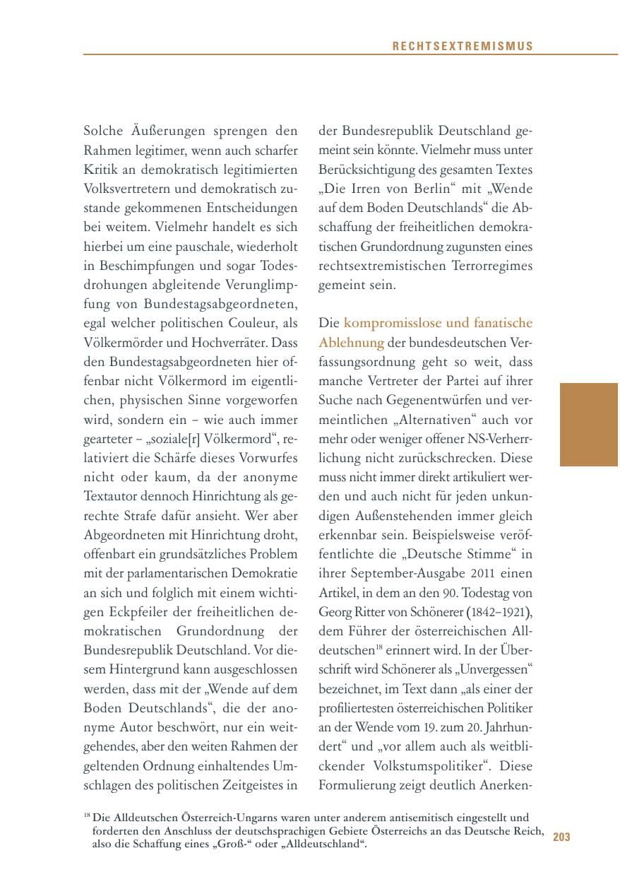 Seite 204 des Verfassungsschutzbericht 2011 Baden-Württemberg