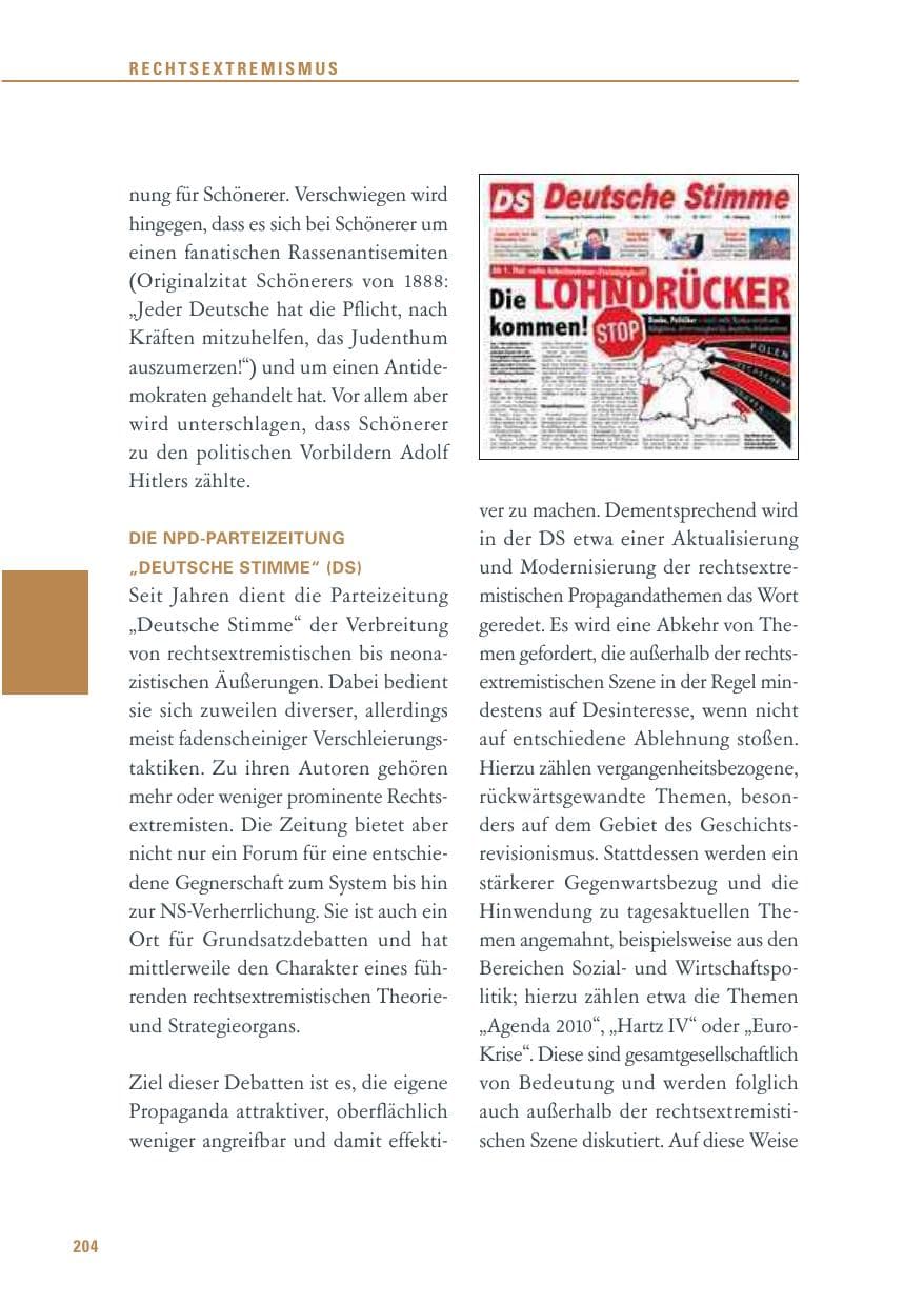 Seite 205 des Verfassungsschutzbericht 2011 Baden-Württemberg