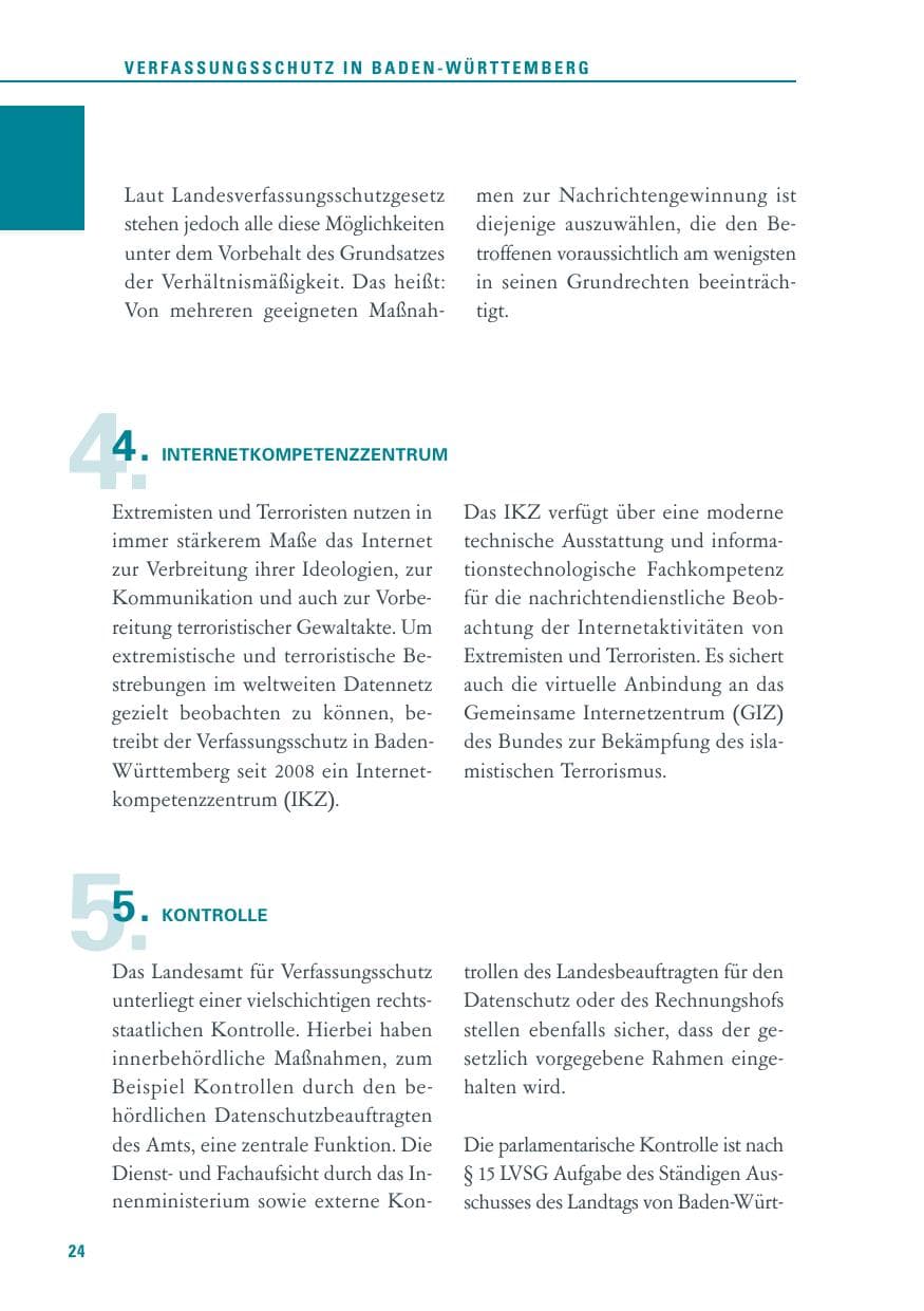 Seite 25 des Verfassungsschutzbericht 2011 Baden-Württemberg