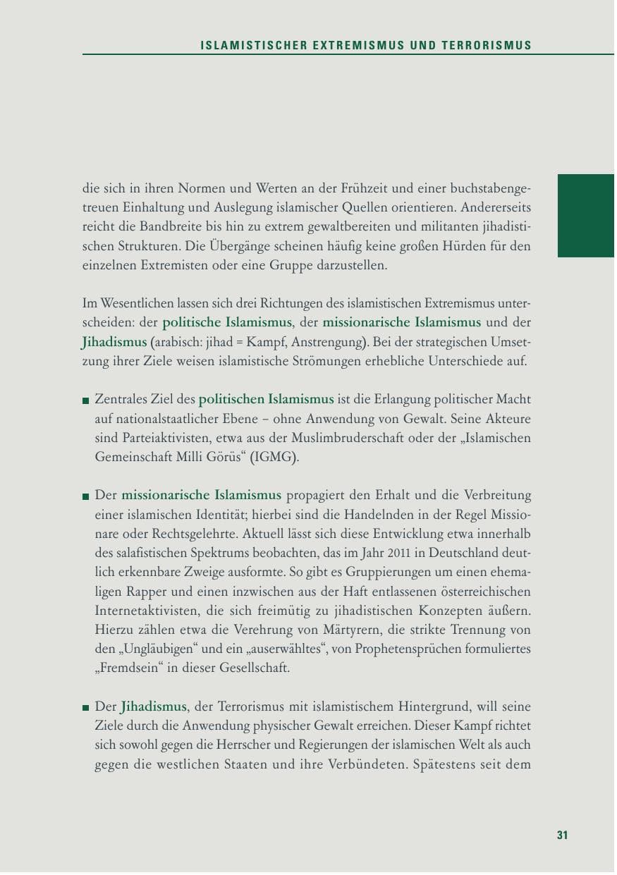 Seite 32 des Verfassungsschutzbericht 2011 Baden-Württemberg