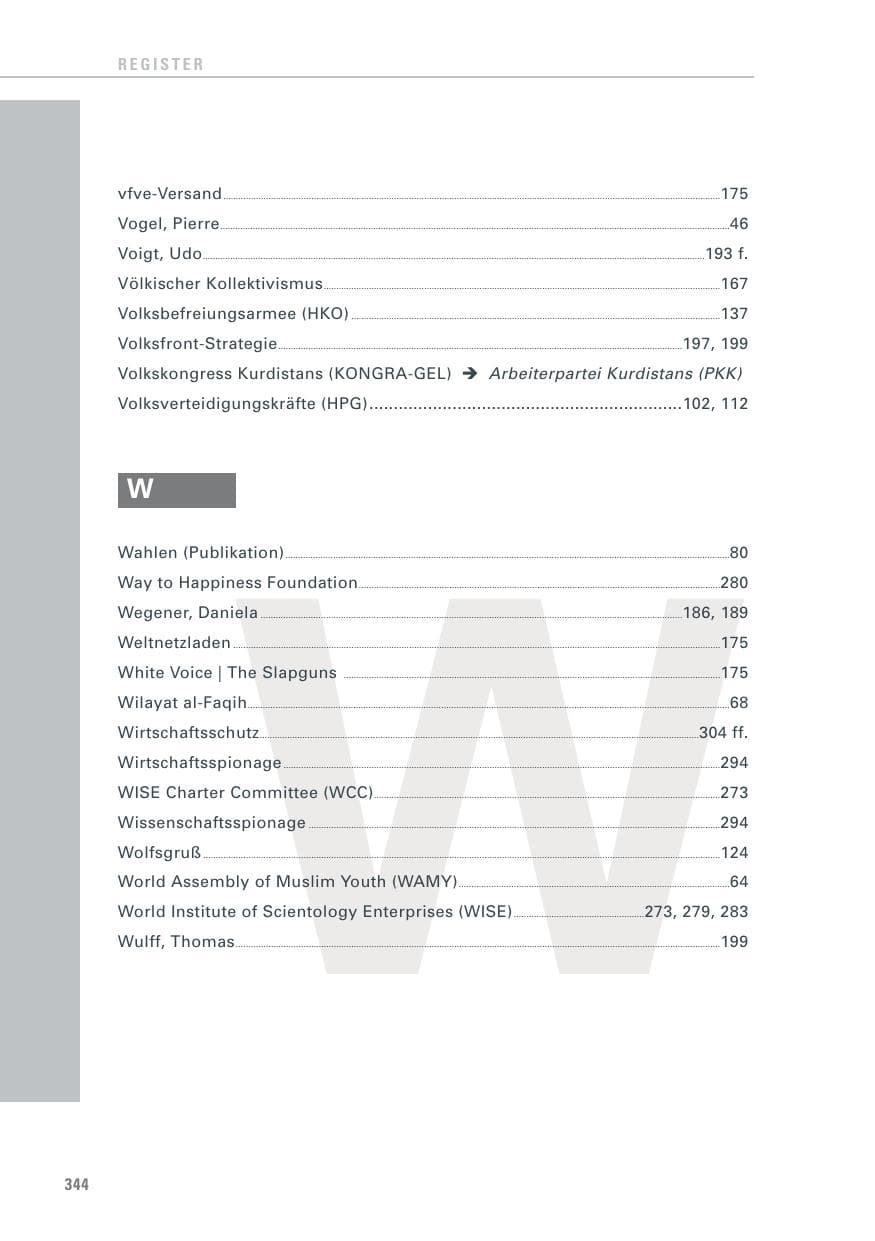 Seite 345 des Verfassungsschutzbericht 2011 Baden-Württemberg