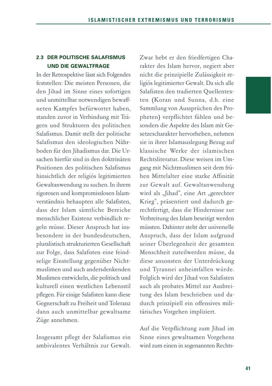 Seite 42 des Verfassungsschutzbericht 2011 Baden-Württemberg