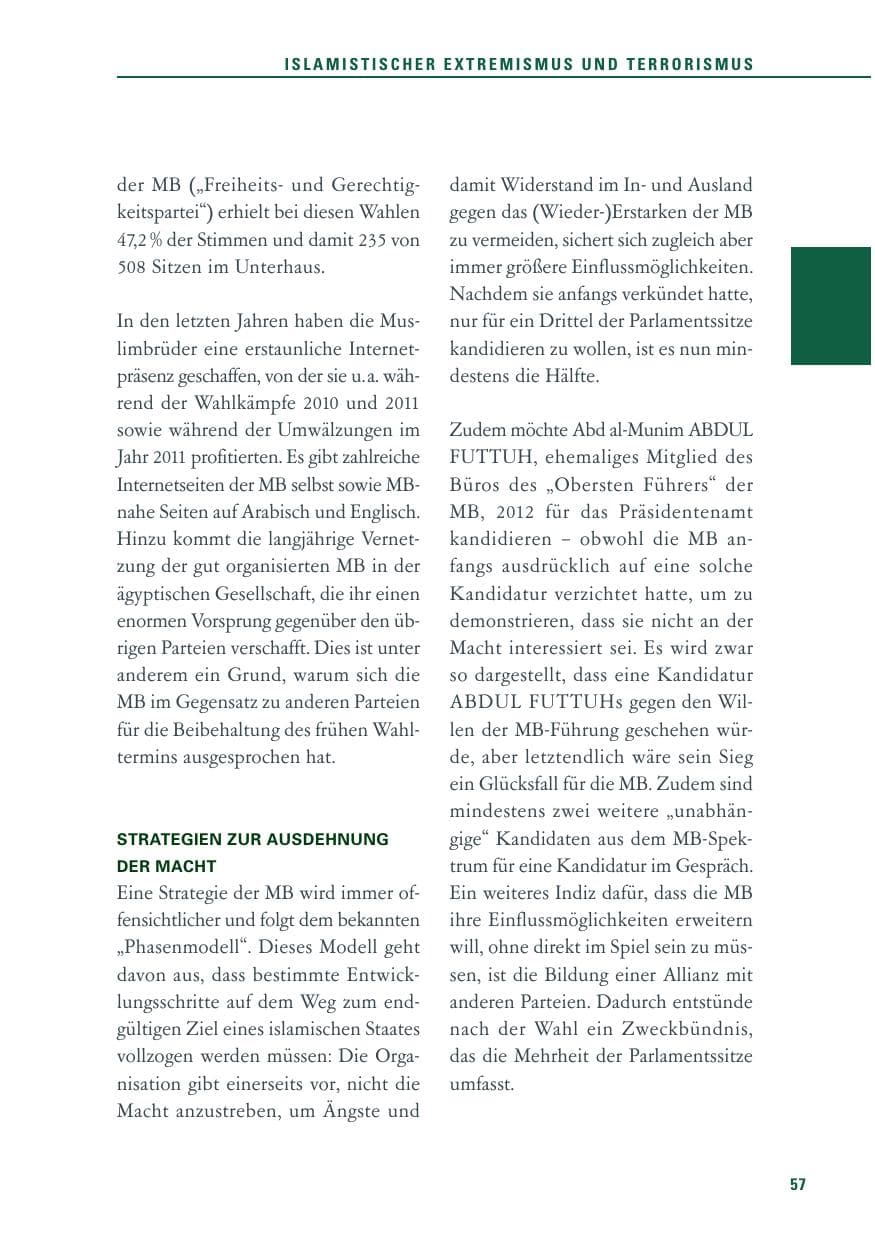 Seite 58 des Verfassungsschutzbericht 2011 Baden-Württemberg