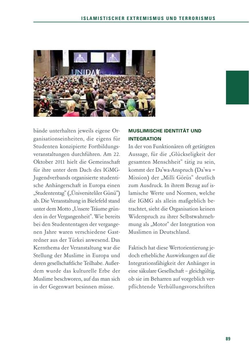 Seite 90 des Verfassungsschutzbericht 2011 Baden-Württemberg