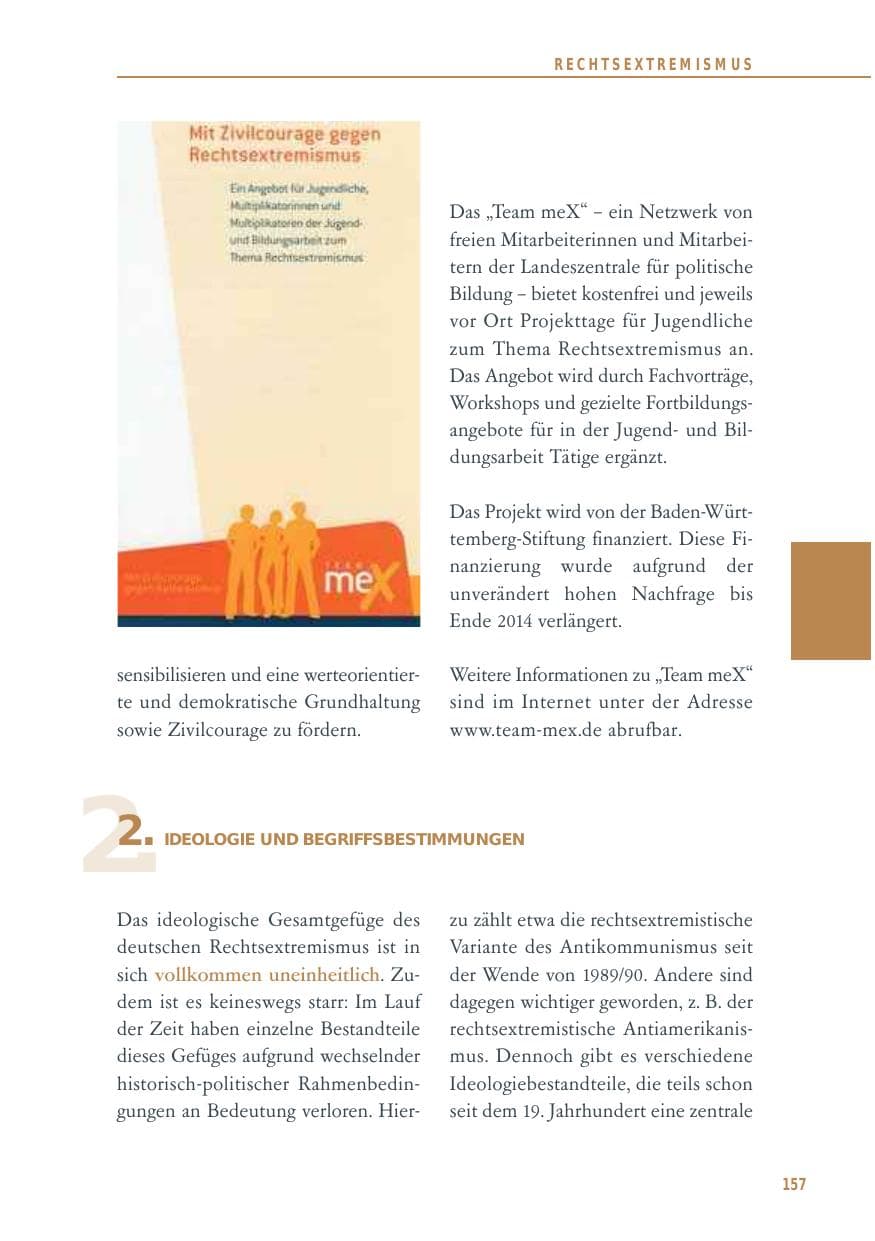 Seite 157 des Verfassungsschutzbericht 2012 Baden-Württemberg